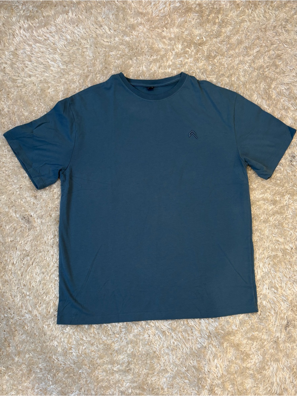 Oner Active Classic Oversized T Shirt Blue Color Crewneck Embroidered Logo